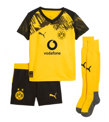 Borussia Dortmund Ramy Bensebaini #5 Hjemmebanetrøje Børn 2025-26 Kortærmet (+ Korte bukser)